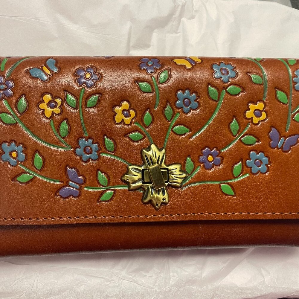Patricia Nash Hand Painted Terresa Floral Wallet
